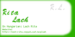 rita lach business card